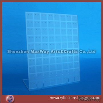 Acrylic Transparent L-shaped 80 pairs Ear Nail/Pin/Earbob/Pendants/Earrings Display Holder/Showcase
